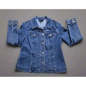 Women's Charter Club Petite Medium Denim Jean Jacket
